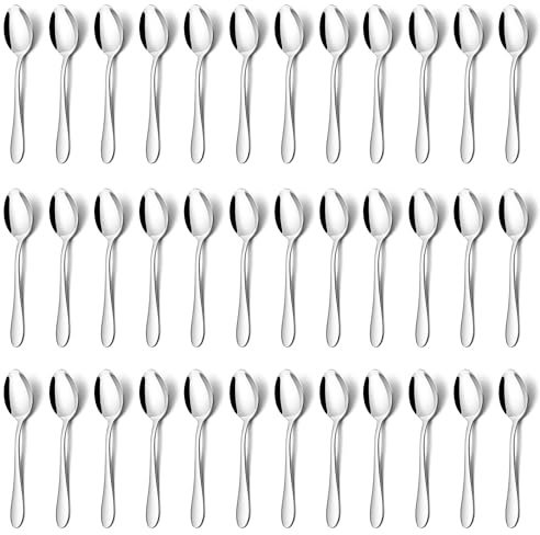 Joyfair 13,5cm Edelstahl Teelöffel Kaffeelöffel 36er Set - Klassisch Griff | Klein Löffel für Zuhause, Restaurant, Café, Spiegelpoliert & Spülmaschinenfest, Ungiftig & Gesund, Korrosionsbeständig
