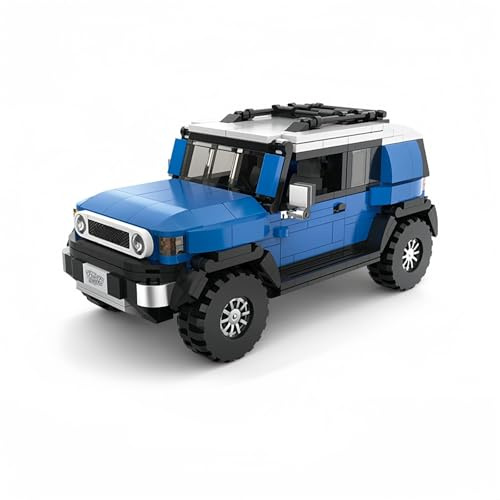 JVAVNE Geländewagen Bausteine Set, Mini Rennwagen mit Vitrine 420 Teile, MOC Modularer Geländewagen Spielzeugbaukasten, Konstruktionsspielzeug für Erwachsene Kinder, Ideal Dekoration Geschenk