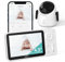 BOIFUN Babyphone mit Kamera, 360 Gard WLAN 2MP Video Babyfon mit App, 4×Zoom, Bewegungsverfolgung, IR Nachtsicht, Weinen/Bewegungs/Geräuscherkennung, Temperaturerkennung