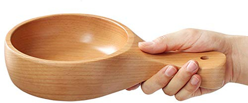 Nœud en bois fait à la main - 26 x 15 x 5 cm - Utilisation polyvalente - Pour salade, soupe, céréales, fruits, noix et plats d'accompagnement - Bol de service décoratif moderne