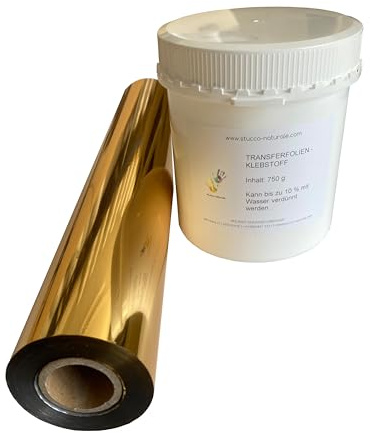 Transferfolie Gold mit Kleber für Wände - Dekorative Folie für kreative Wandgestaltung