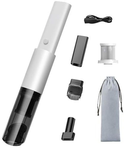Aspirateur de voiture sans fil, petit aspirateur pour maison et voiture, aspirateur portable pour voiture, aspirateur à charge rapide haute puissance, aspirateur à main, aspiration puissante