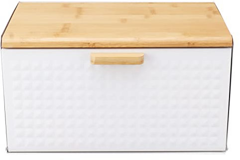 Grcfumo Scatola per il pane in legno, Scatola per il pane vintage in legno, Contenitore per il pane di grande capacità per piano di lavoro della cucina (Grcfumoog6h-11)