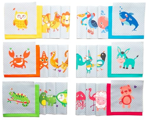 Lalikul stoffe tiere. Baumwolle Patchwork stoffepaket zum nähen. 42 verschiedene Motive. Ideal für Steppdecken, Decken und Spionage-Spiele für Kinder. Kleine Quadrate 12,7x12,7 zm.