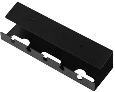 KVZJITSX Kabelkorb Unter Schreibtisch Unter dem Schreibtisch Kabelmanagement-Tablett mit Klemme, Steckdosenleiste, Kabelhalter, ohne Bohren, robust, geräumig FüR Kabel(Black)