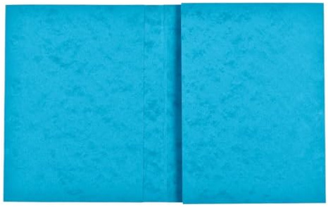 Exacompta - Ref. 35122E – Karton mit 80 Heftschoner 24 x 32 cm aus echtem Hochglanz-Karton, mit Beschriftungsfeld – Ideal für Schule, Hochschule, Universitäten – Farbe Türkis