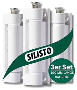 SILISTO Fenster & Tür-Scharniere 100mm Farbe Weiß RAL9016-3er Pack - hält bis zu 40kg, verzinktes Material, Tür Scharnier Set, Scharniere Schwerlast, wetterfest und robust, für Außen & Innen
