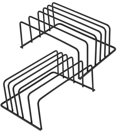 MOTHNUR 2stücke Teller-organizer Aus Metall Für Schränke Zum Aufbewahren Von Schneidebrettern Töpfen Pfannen Und Serviertabletts Montage Ohne Werkzeug Vielseitiges Schlitzdesign Für