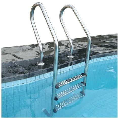 Swimming Pool Pedal Ladder,304 Stainless Steel Pool Steps,2/3 Step Handrail,for Outdoor/Indoor Swimming Pools(Load Bearing 330ibs)(2 step)