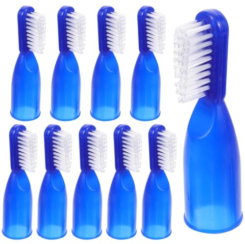 Ipetboom Lot De 10 Mini Brosses À Dents À Doigt Semi-Doigts Pour Hygiène Buccale En Prison Hôpital Nettoyage Efficace Anti-Tartre Portable Compact