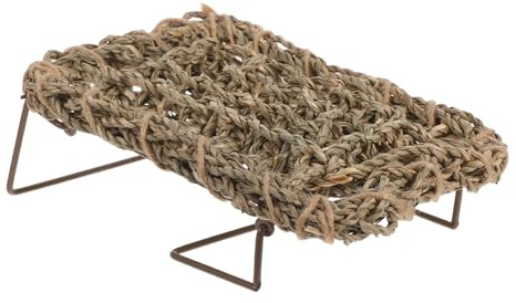 ibasenice Lizard lit Rampant Tapis lit de Perruche hamac pour lézard Fournitures de Reptiles Tapis d'herbe de Reptile transat pour Dragon Barbu Paille