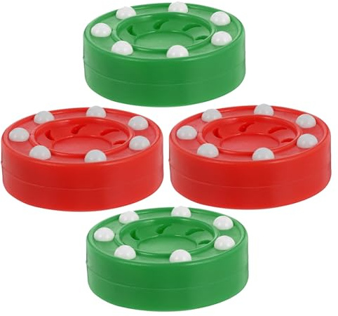 Sosoport 4 Pezzi Hockey Pucks Allenamento Professionale Palline Hockey Plastica Resistente per Indoor e Outdoor Puck Leggeri per Esercizi e Partite su Strada e Inline
