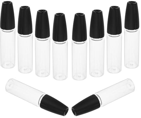 ELAYARD Lot de 10 Flacons Compte-Gouttes en Plastique 15Ml Transparents avec Embout Fin et Bouchon Noir Huilier de Précision pour Lubrification Mécanique Maintenance et Application