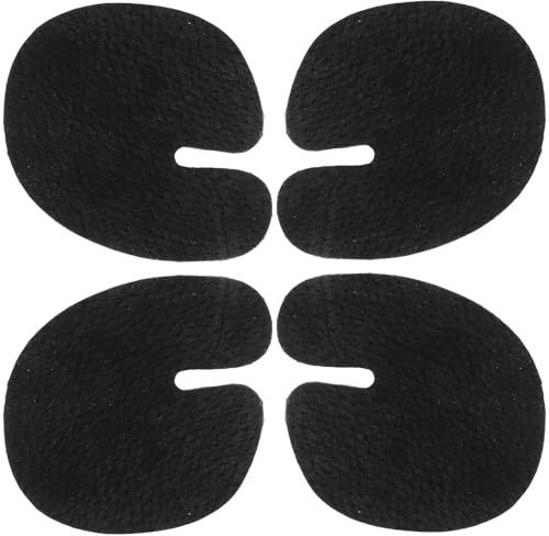 DECORNIJIA Self-Adhesive Nonskid Toe Cushions and Metatarsal Pads for Women, 2 Pairs Black Forefoot Insoles Shockproof Protection for Thong Sandals and Open Toe Shoes, Foot Relief and Slip