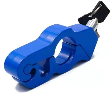 Lenkradkralle Robustes Motorrad-Lenkschloss aus Aluminium – Wegfahrsperre gegen Diebstahl für Fahrräder und Motorroller, inklusive 2 Schlüsseln(CS1PC-Blue)