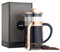 VonShef 8 Cup Cafetiere, 1L French Press, Heat Resistant Borosilicate Glass & Stainless Steel Copper Design, Filter Coffee Maker with Plunger