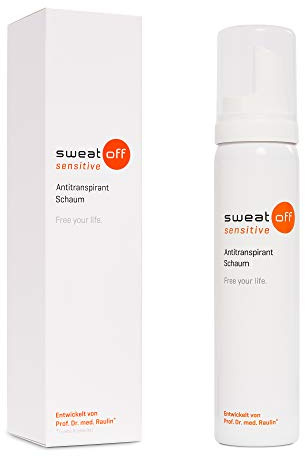 Sweat-Off sensitive Antitranspirant Schaum, Flüssigkeit, 75ml gegen Schwitzen | Schaum gegen Schweiß | Antiperspirant für empfindliche Haut