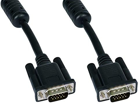 JAFSAL ONLINE VGA Cable - 15 Pin SVGA Male to Male Connector Cable- High Resolution Cable- Ideal For PC Monitor TV Projector Cable Lead- Compatible With any Display with 15pin VGA Port – 2 Meter