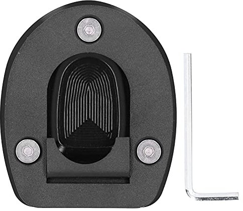 Fydun Motorrad-Ständer, CNC Aluminium + Edelstahl Kickstand Extender Pad Seitenständer-Vergrößerungsplatte für GTS 250 300 2013-2019(Schwarz)