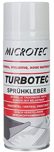 Microtec® Sprühkleber | 400ml | extra starker Sprühkleber | für Dachhimmel, Schaumstoff, Filz u.v.m. | wasserfest | mit 6-fach verstellbarer Sprühkopfkombination