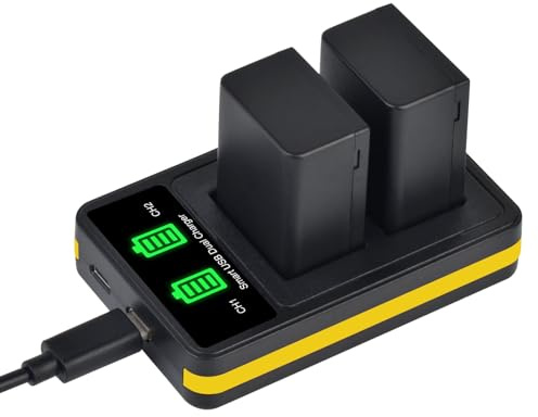 PowerTrust DMW-BMB9 DMW-BMB9E Batterie avec chargeur pour Panasonic Lumix DC-FZ82 DC-FZ80 DMC-FZ72 DMC-FZ45 DMC-FZ48 DMC-FZ62 DMC-FZ100 DMC-FZ150