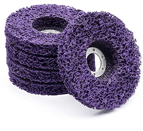 5 Stück 115mm CSD Scheibe Schleifscheibe, Grobreinigungsscheibe Reinigungsscheibe Nylongewebescheibe Schleifscheiben für Winkelschleifer Reinigen, Entfernen von Farbe Rost Schweißnähte und Oxidation