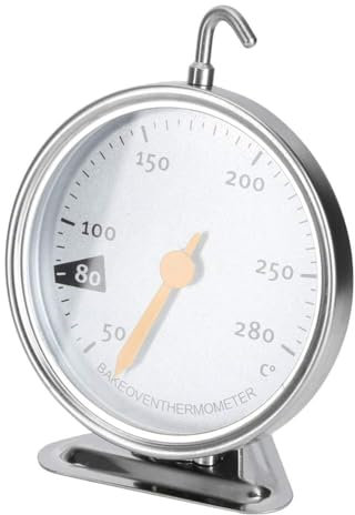 Cyrank Termometro da Forno a Quadrante Grande, Indicatore di Temperatura in Acciaio Inossidabile, Termometro da Frigorifero Meccanico per Grigliate di Carne o Forno per Cucinare Dolci