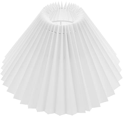 SHERCHPRY Lampenschirm Für Tischlampe Aus Kunststoff Plissierter Lampenschirm Mit Falten Faltbar Und Leicht Zu Verstauen Für Innenbeleuchtung Und Wohnräume 24.00 X 24.00 X 14.00 Cm