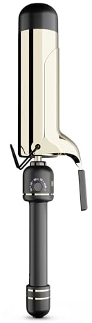 HOT Tools 24K Gold Professional 2 Extended Barrel Curling Iron with Clamp for Loose Curls - 24K Gold Technology for Long-Lasting Results & Longer Barrel for Easy Styling