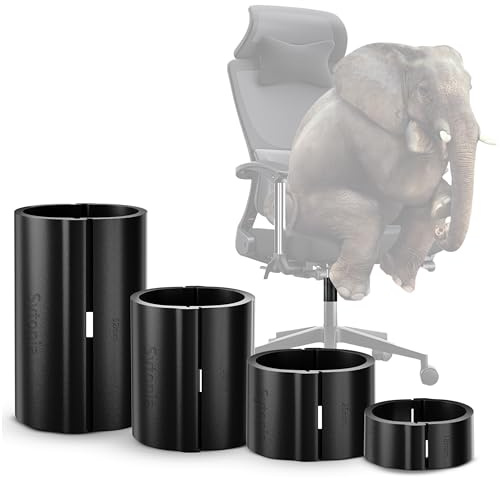Office Chair Cylinder Replacement - Sytopia Fix Sinking Office Chairs, 4 Pieces Clamps Prevent Office Chair Cylinder from Sinking, up to 5 Inches, No Tools required, Only fits 28mm Piston