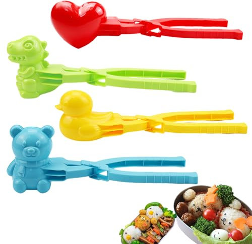 4 Stück Reisbällchen Form, Onigiri Form, Sushi Form, Reis Ball Moulds, Sushi Maker, Sushi Förmchen, Reisball Formen, For Onigiri DIY Sushi Maker Form, Wiederverwendbar Sushi Für Picknick, Camping