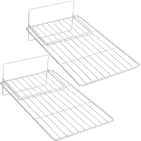 PRETYZOOM 2pcs Refrigerator Partition Refrigerator Separator Refrigerator Divider Fridge Mesh Divider Freezer Divider Shelf Dividers for Closet Organization Freezer Supply Iron White
