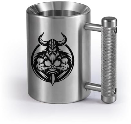 Hantelbecher Trainingstasse (8 kg) Edelstahl Gewichtheben Becher für Wasser, Tee, Kaffee, Getränke, langlebiger Workout-Hantelbecher für Fitnessstudio, Fitnesstraining, lustiges Spielgeschenk
