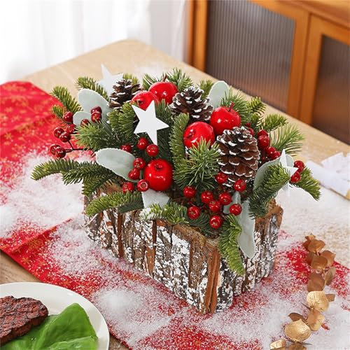 Miniatur Weihnachtsbaum, Mini-Weihnachtsbaum Aus Holz, Weihnachtsbaum Klein, Weihnachtsbaumschmuck Lustig KüNstlicher Weihnachtsbaum FüR Home Office Shop Desktop (#A)