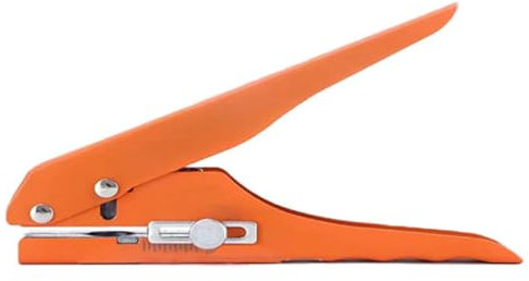 Laroal Single Hole Punch Heavy Duty Hole Puncher Handheld Edge Banding Punching Pliers Tool for Sealing Strip Bank Card Pvc Hard Film Thin Veneer10mm Flat