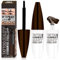 Gel de Cejas Peel Off, Tinte en Gel Marrón para Cejas, Ge-l de Tatuaje de Cejas de Color Semipermanente, Tinte de Eyebrow Resistente al Agua de Larga Duración, Dura hasta 3 Días (#1 Marrón)