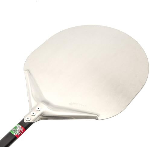 GIEMME Pelle à Pizza 30 cm Professionnelle en Aluminium avec Manche de 60 cm – Idéale pour Four Électrique et à Bois