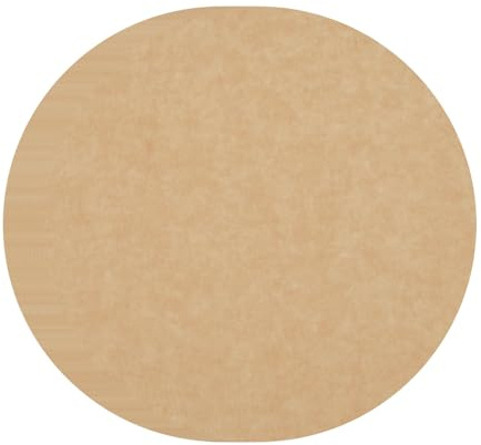 sourcing map 100 Pcs Unbleached Parchment Paper Baking Sheets Rounds, 10 Inch Hamburger Patty Paper, for Baking Grilling or Meat Storage, Wood Color