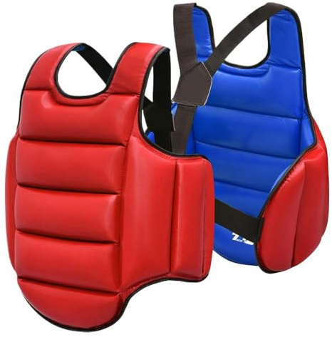 Boxing Chest Guard, Boxing Body Protector, Reversible Adjustable Chest Protector,Sponge Filled Boxing Body Pad,Adjustable Strike Shield Martial Arts Upper Belly Ribs Protection Pad