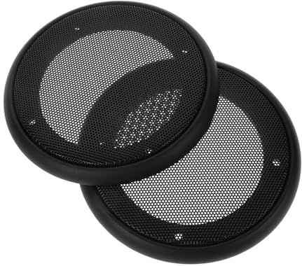 Amosfun 2 Stück Auto Lautsprechergitterabdeckung Subwoofer 4 Zoll Schwarz Kunststoff Schutzgitter Für Autolautsprecher