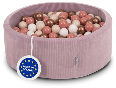 KiddyMoon Bällebad Kinder Schaumstoff 90X30cm/200 Bälle Für Baby Ab 1 Jahr
