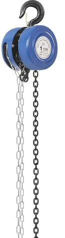 Donened - Manual Chain Block Hoist Come Along, Steel Chain Block, 1 Ton 2200Lbs 3M Lift Height Lift Heavy Duty Hooks, for Garage, Warehouses, Factories Lifting (1T 3m)