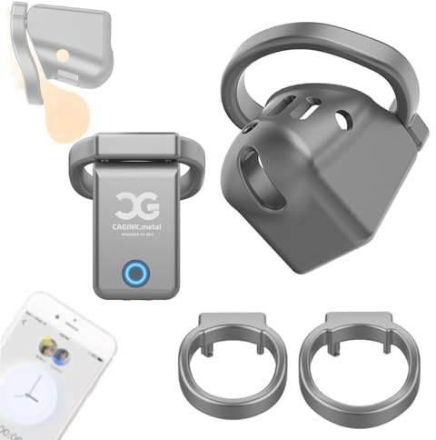 Kuaecr Peniskäfig APP Elektrischer Schock Chastity Cage für Male Mit 2 Penisringe Metall Keuschheitskäfig Peniskäfig Sexspielzeug SM Fetisch Extrem Penis Bondage Unterstützt Bluetooth-Timer-Sperre