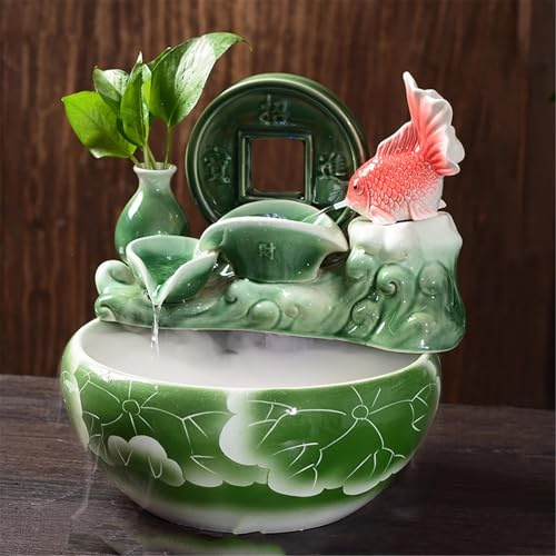 Desktop Cyclic Water Fountain with Decorative Windmill Design-shape2