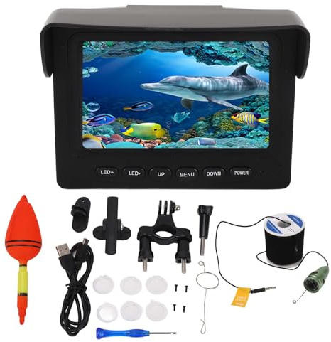 Unterwasserkamera visuelle Fischerei 4,3 Zoll LCD -Display 165 Grad Weitwinkel wasserdichte Digitalkamera für das Meeresfischerboot Angeln Unterwassererkennung Meeresboden