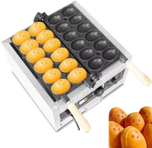 JMOUZHG Commercial Egg Bubbles Waffle Maker, 1.8KW Electric Non-Stick Egg Ball Shaped Waffle Maker,for Restaurant Home