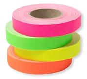 Modulär tygband Gaffa, neonfärgad tejpuppsättning av PE-belagt tyg, starkt självhäftande gaffa-tejp med högkvalitativt gummilim, 4 rullar 15 mm x 12,5 m, gul, orange, grön, rosa