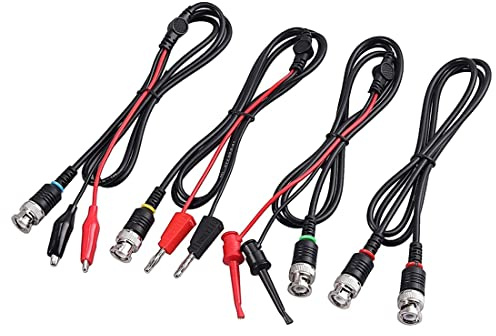Kueohse Universal Oscilloscope Probe with Accessories Kit 100MHz Oscilloscope Clip Probes with BNC to Test Lead Kit