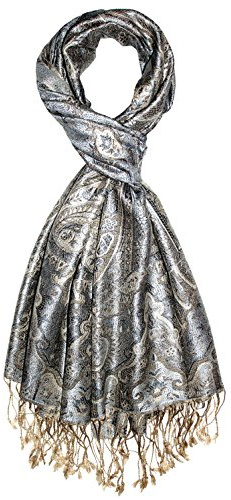 Lorenzo Cana Herren Schal Schaltuch jacquardgewebt 100% Seide 70 cm x 190 cm Paisleymuster Seidenschal Seidentuch harmonische Farben 7841511