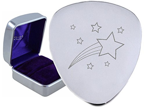Rock Star Hero Musik X Stahl Gitarre Plektrum Graviert In Box